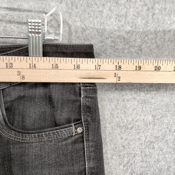 White House Black Market Boot Leg Jeans Womens Size 10 R Black Blanc Stretch Mid - Picture 4 of 11